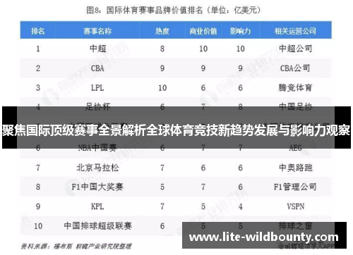 聚焦国际顶级赛事全景解析全球体育竞技新趋势发展与影响力观察